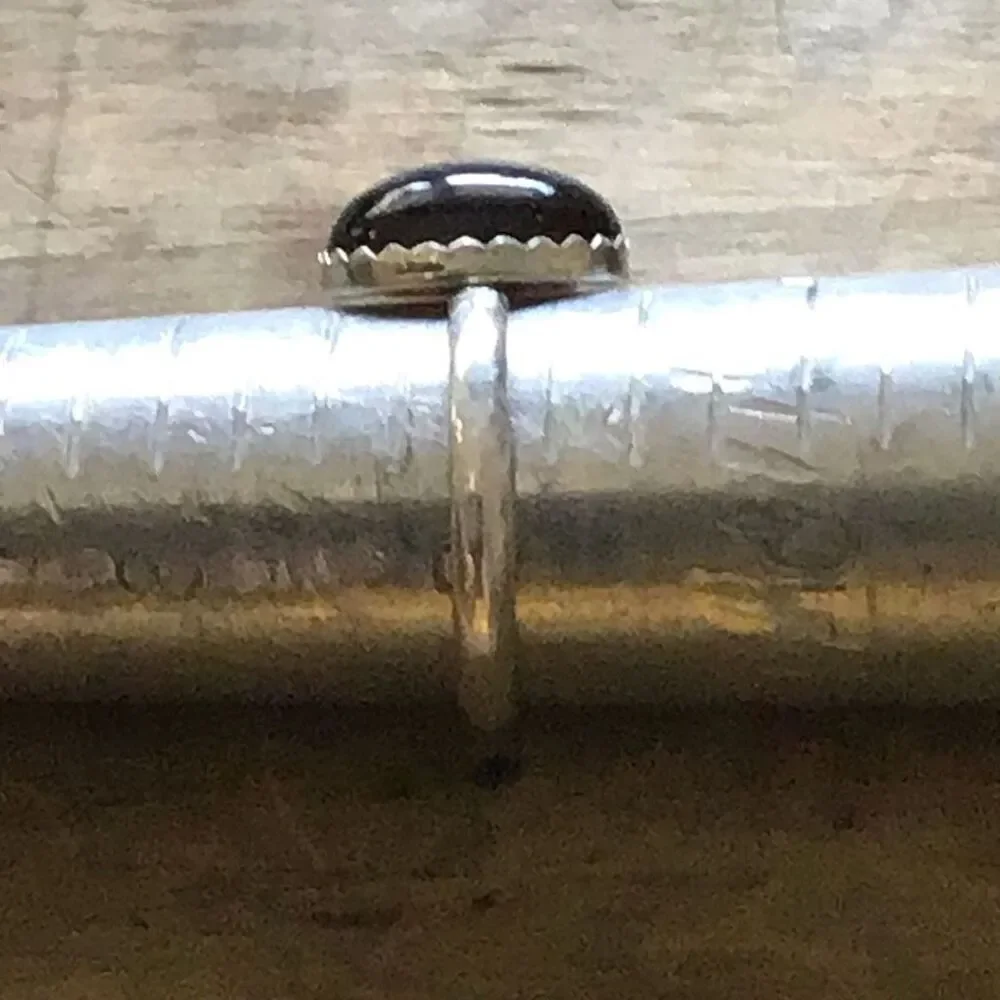 Ring, Garnet and Sterling Silver Ring, size 9, NEW, Handmade, Artisan - Picture 6 of 6